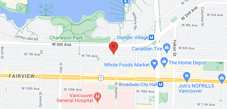 map of 103 725 W 7TH AVENUE